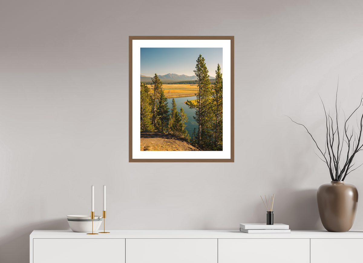 20 x 25″, Walnut - Matte Yellowstone River