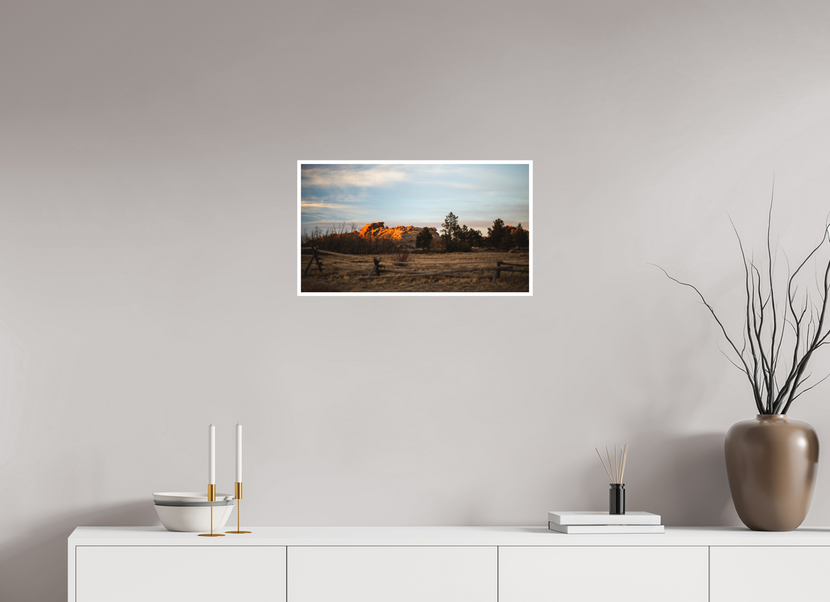 24 x 13.5″, No Frame - Matte - White Edge Vedauwoo Camp