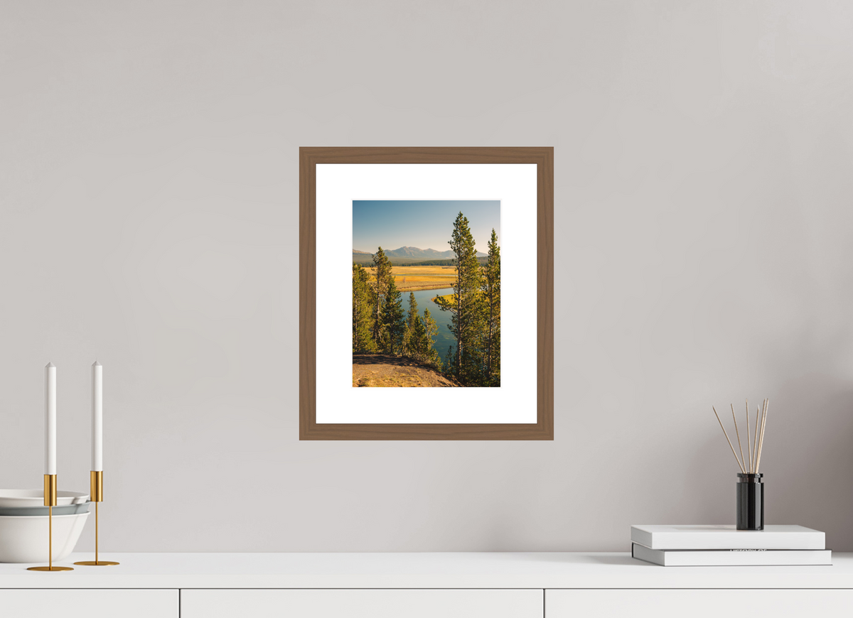 8 x 10″, Walnut - Matte Yellowstone River