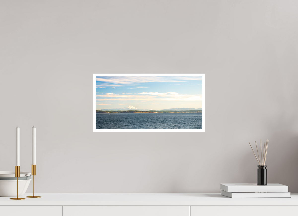 16 x 8″, No Frame - Matte - White Edge Mt Baker