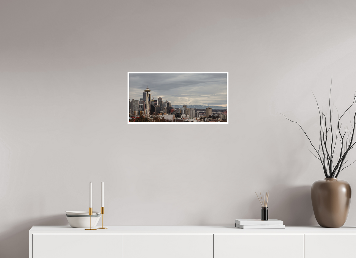 24 x 12″, No Frame - Matte - White Edge Seattle's Landmarks