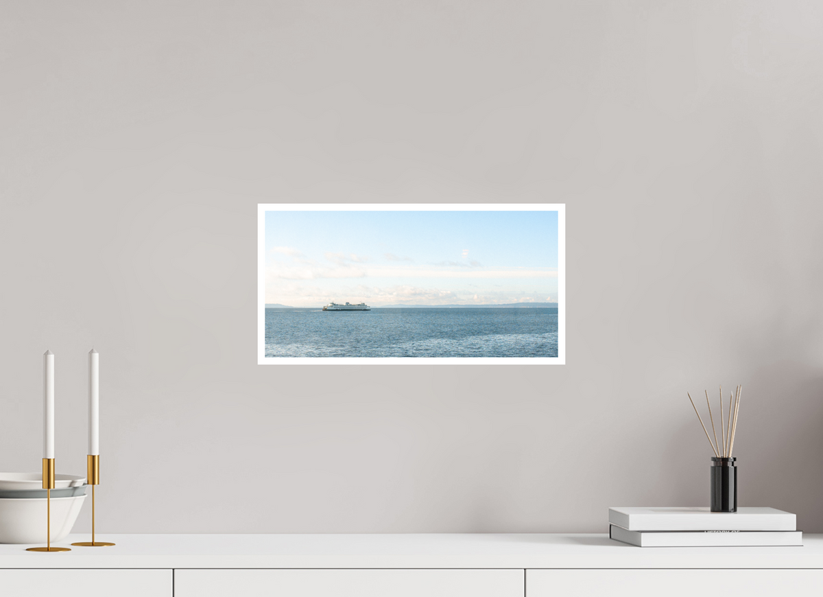 16 x 8″, No Frame - Matte - White Edge Ferry from Ferry