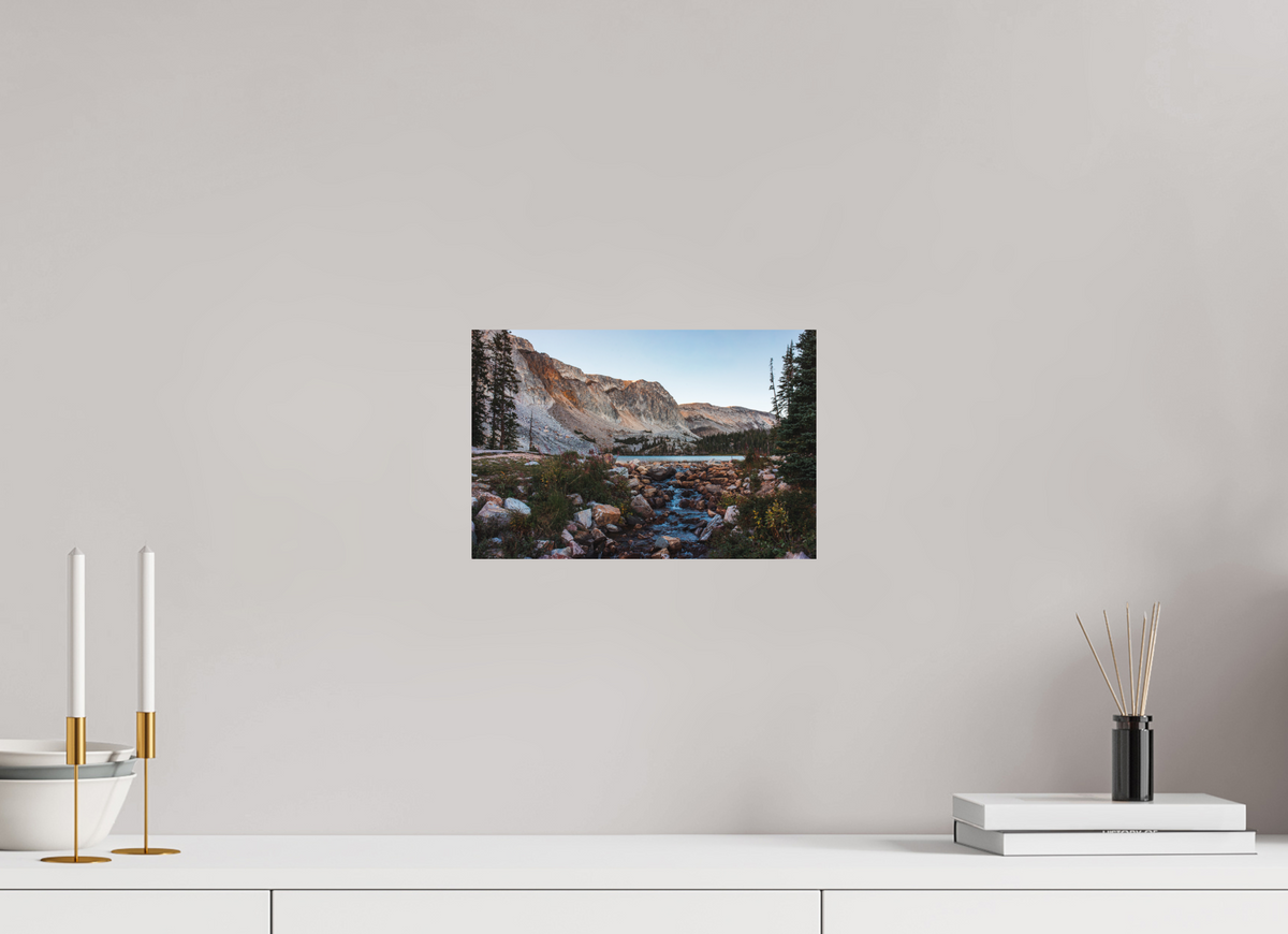 12 x 8″, No Frame - Matte Lake Marie, Snowy Range Mountains