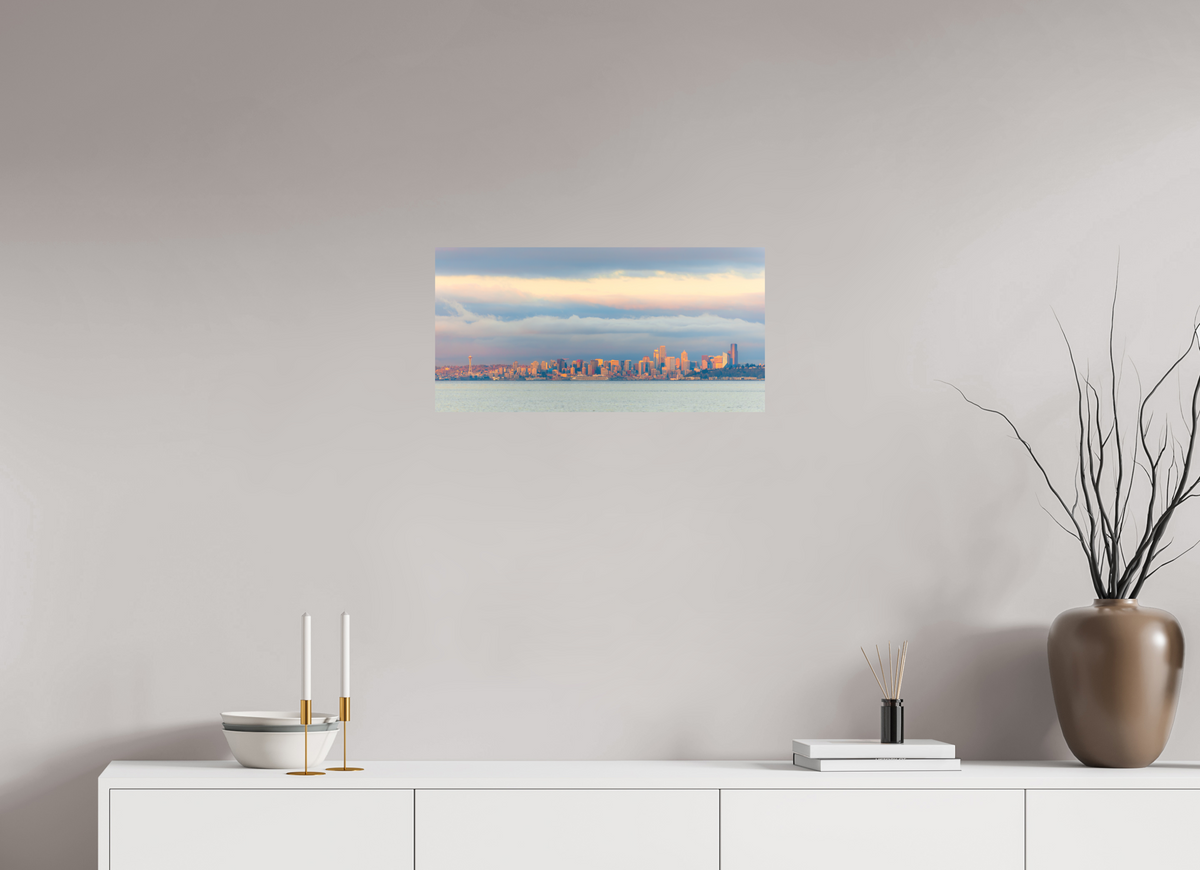 24 x 12″, No Frame - Matte Seattle At Sunset