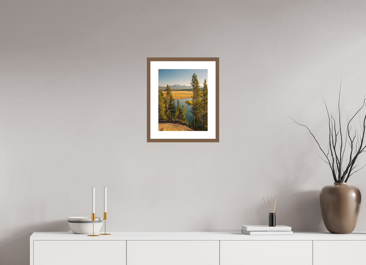 12 x 15″, Walnut - Matte Yellowstone River