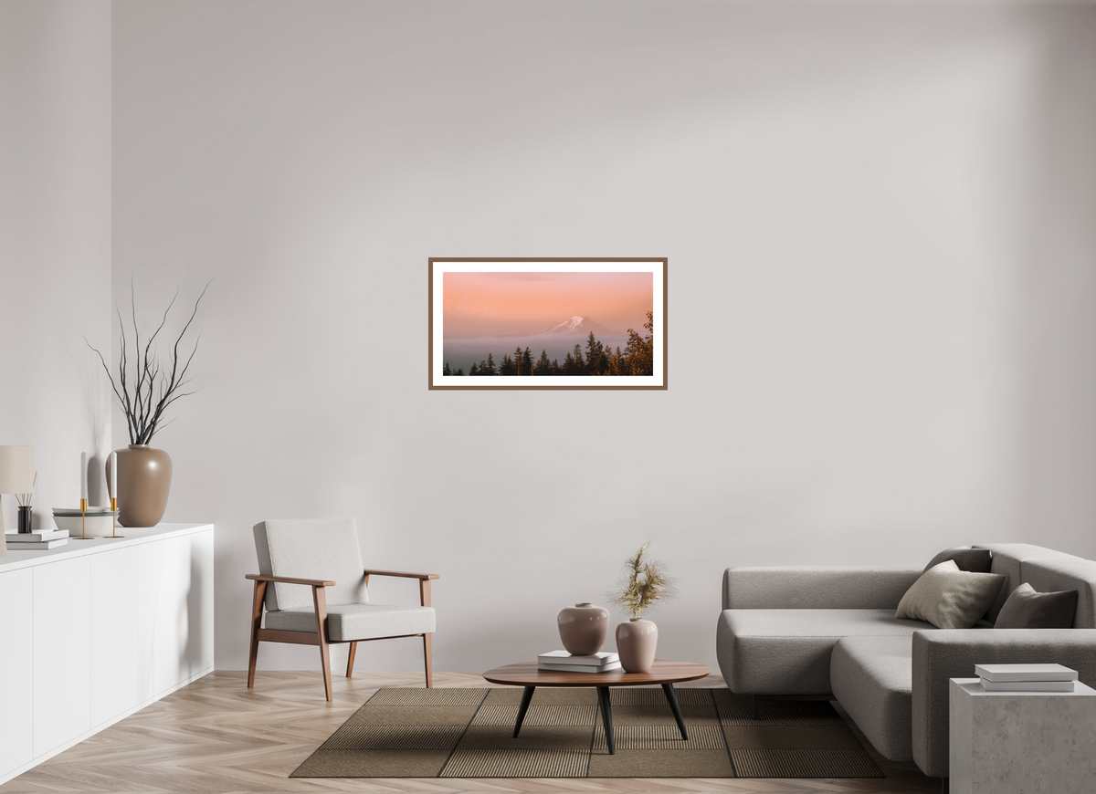 40 x 20″, Walnut - Matte Mt Rainier