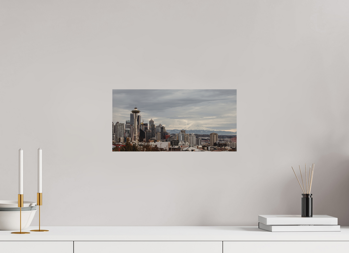 16 x 8″, No Frame - Matte Seattle's Landmarks