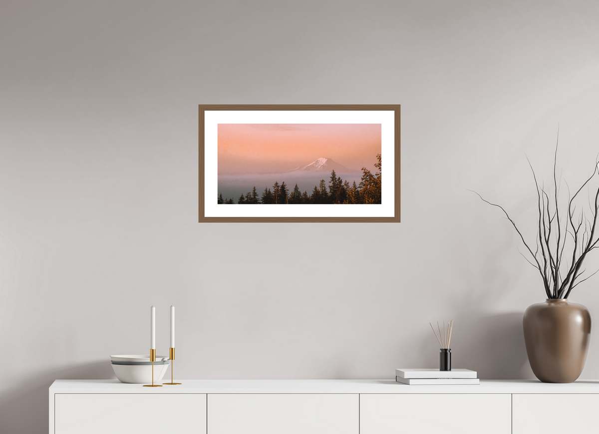 24 x 12″, Walnut - Matte Mt Rainier
