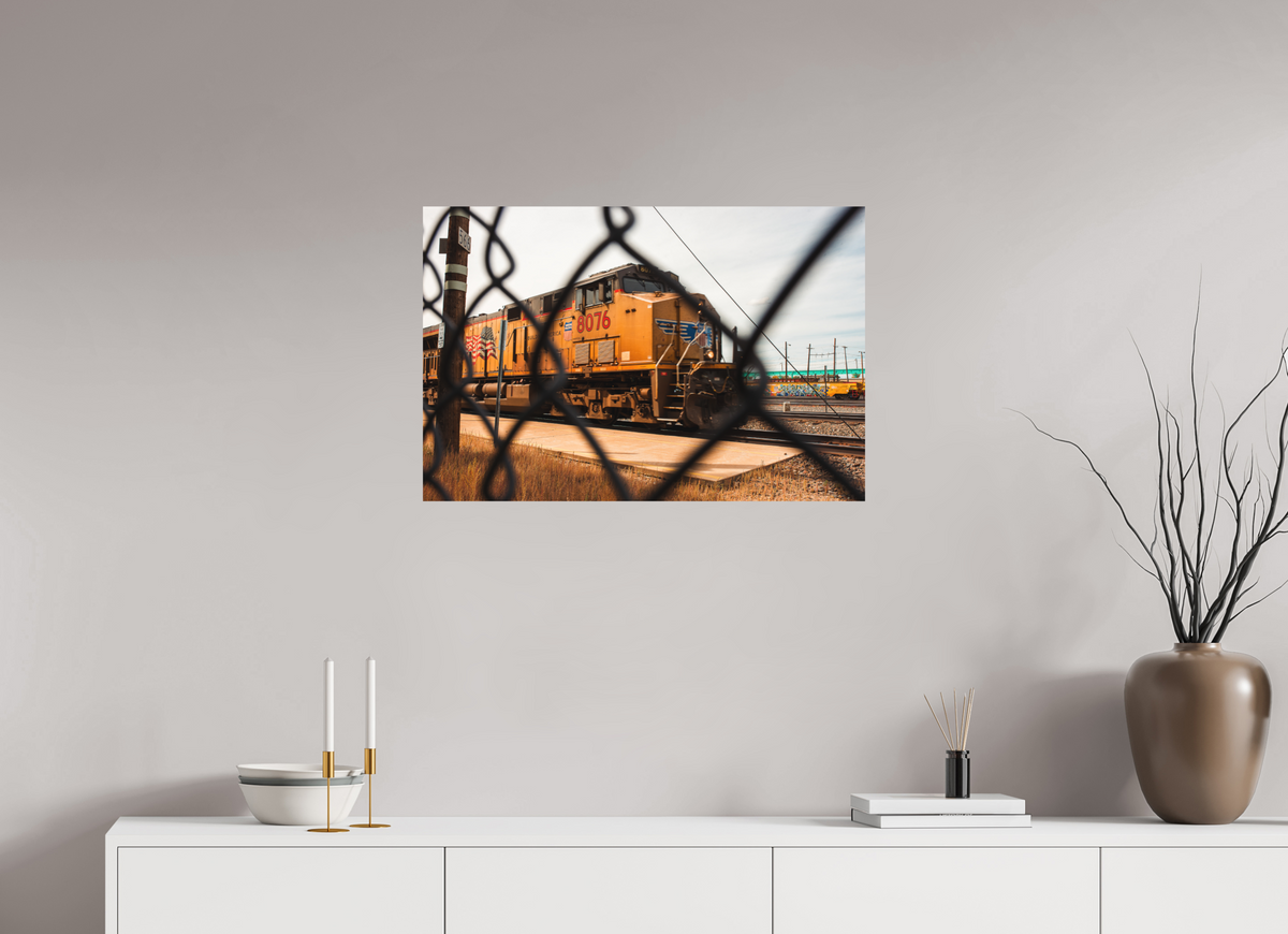 30 x 20″, No Frame - Matte Brown and Armor Yellow