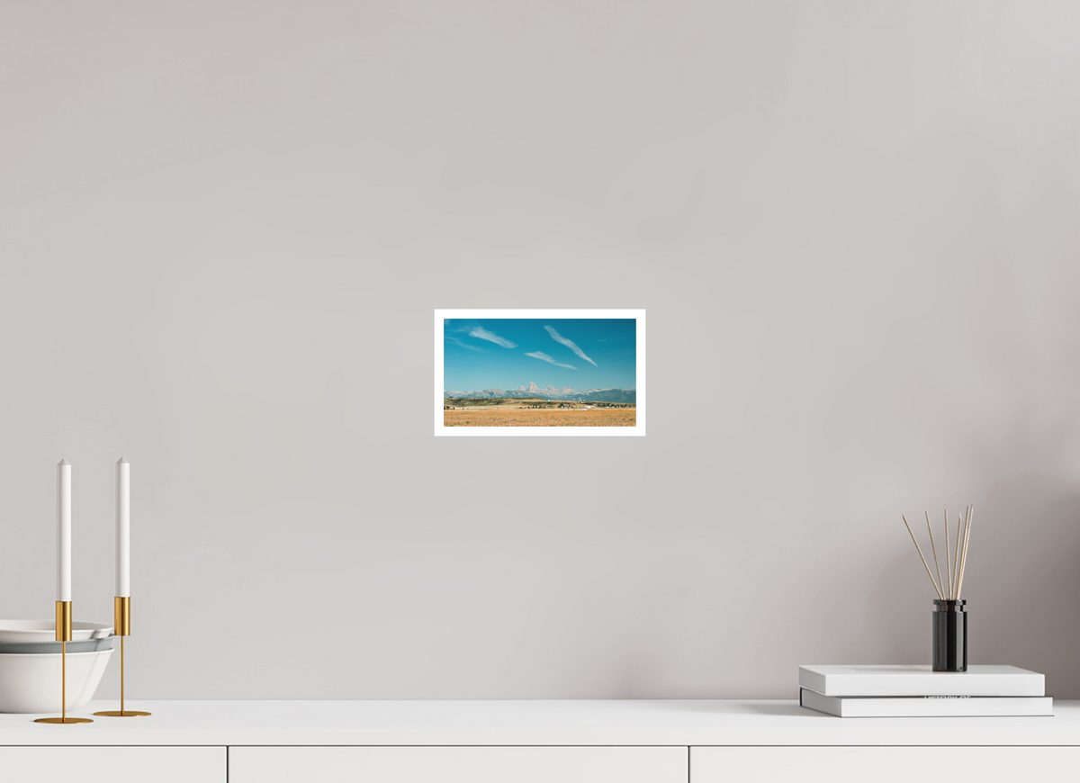 8 x 4.5″, No Frame - Matte - White Edge Teton Valley