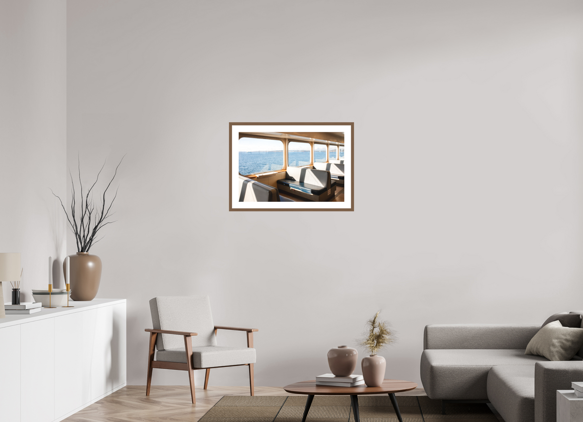 30 x 20″, Walnut - Matte WA State Ferry