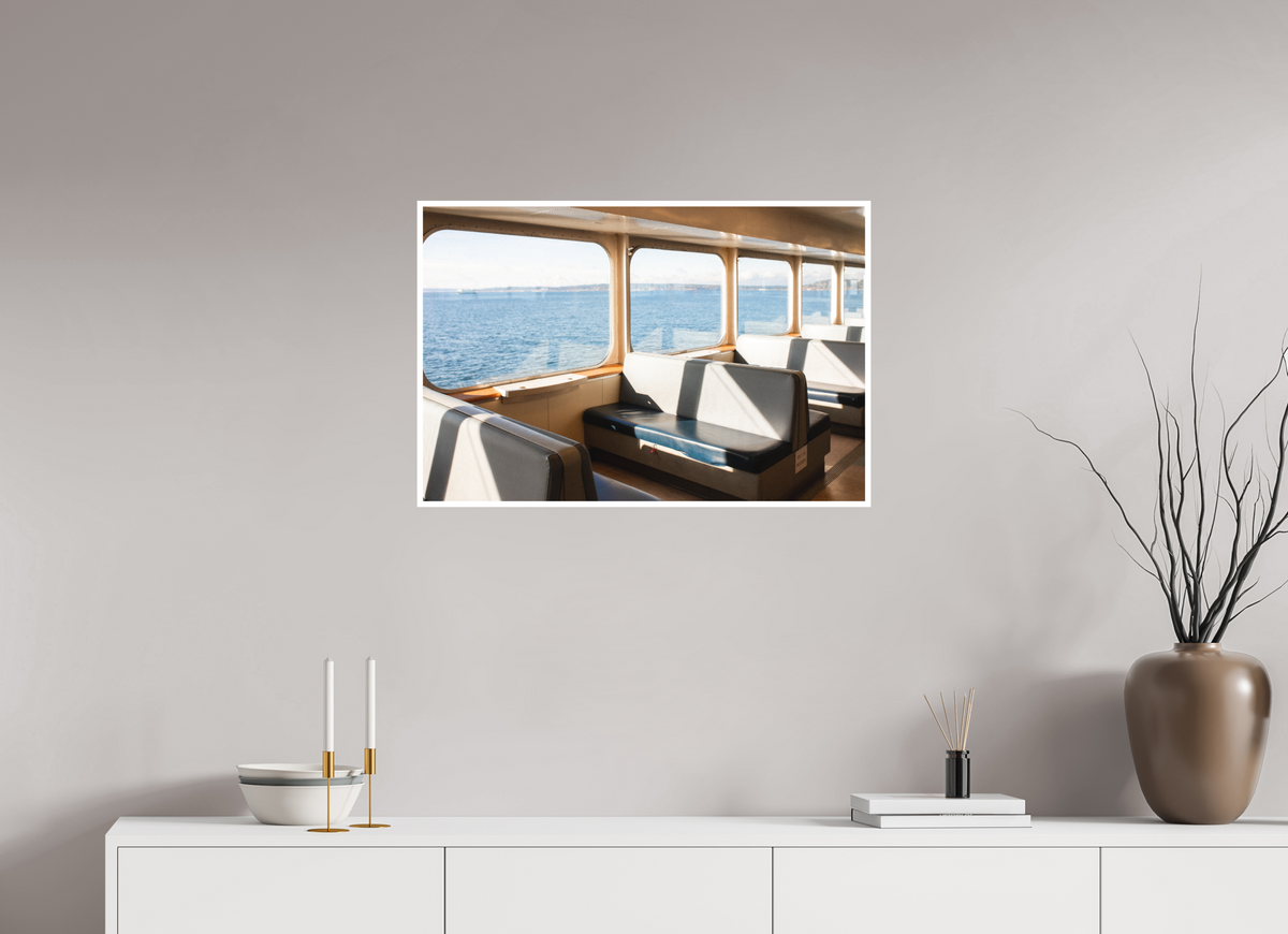 30 x 20″, No Frame - Matte - White Edge WA State Ferry