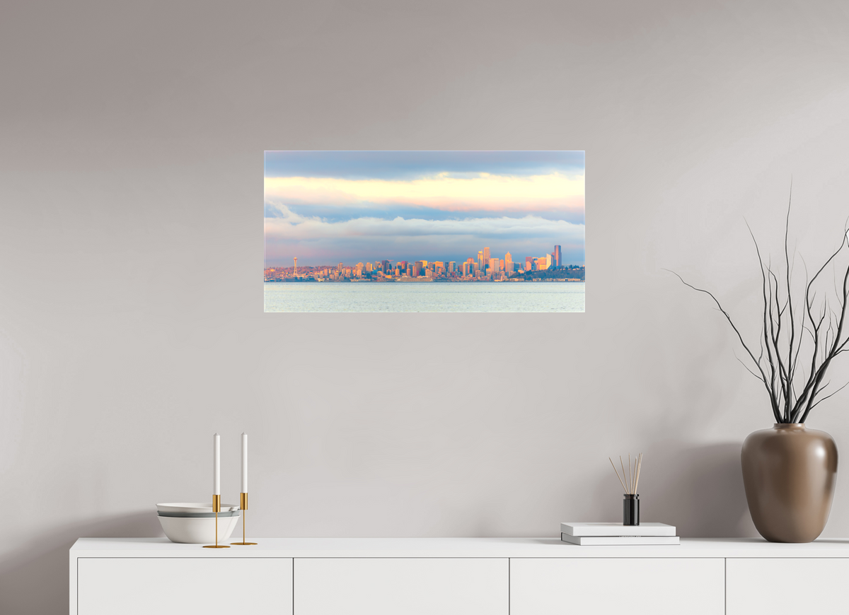 32 x 16″, Canvas Seattle At Sunset