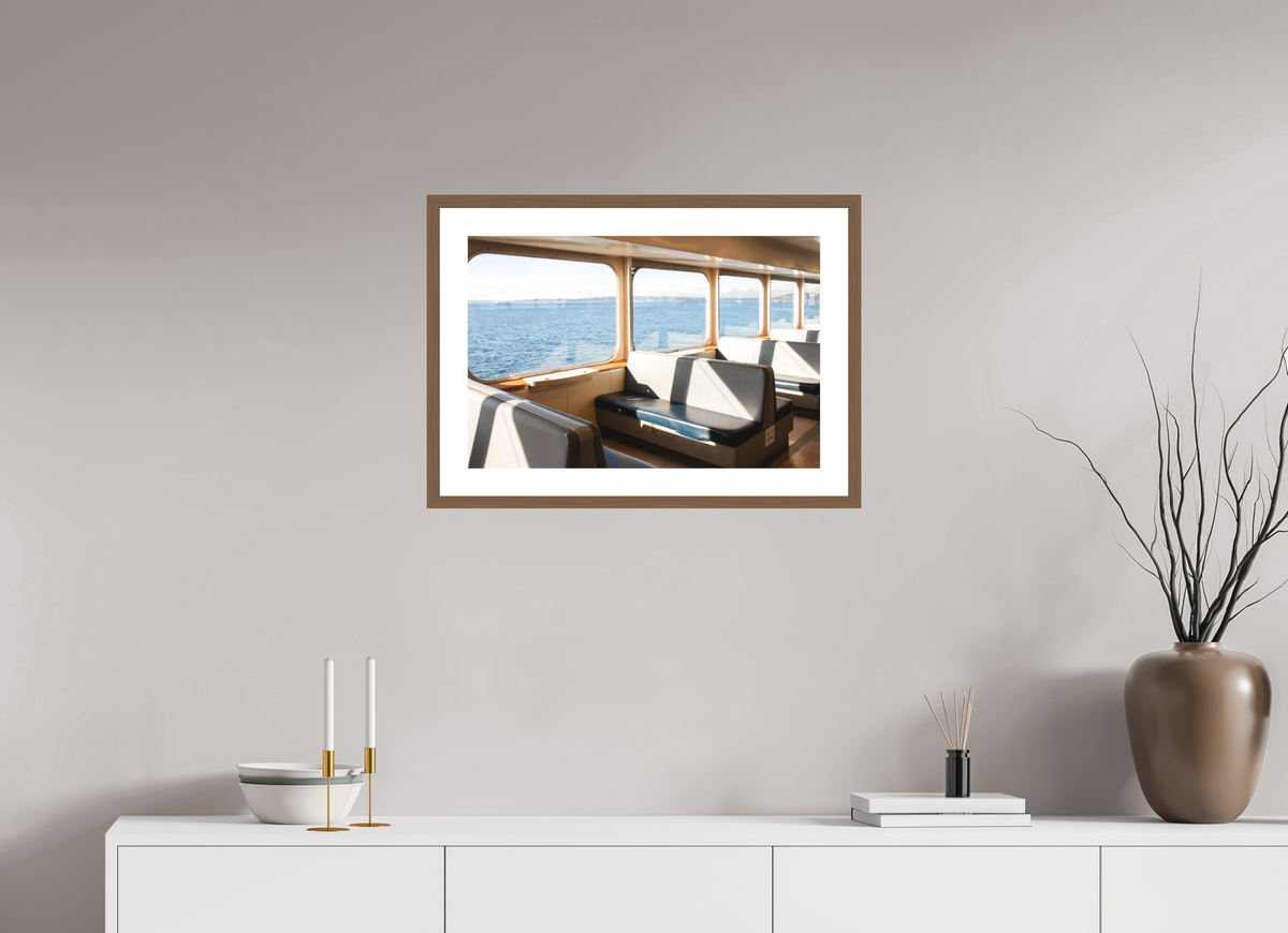 24 x 16″, Walnut - Matte WA State Ferry
