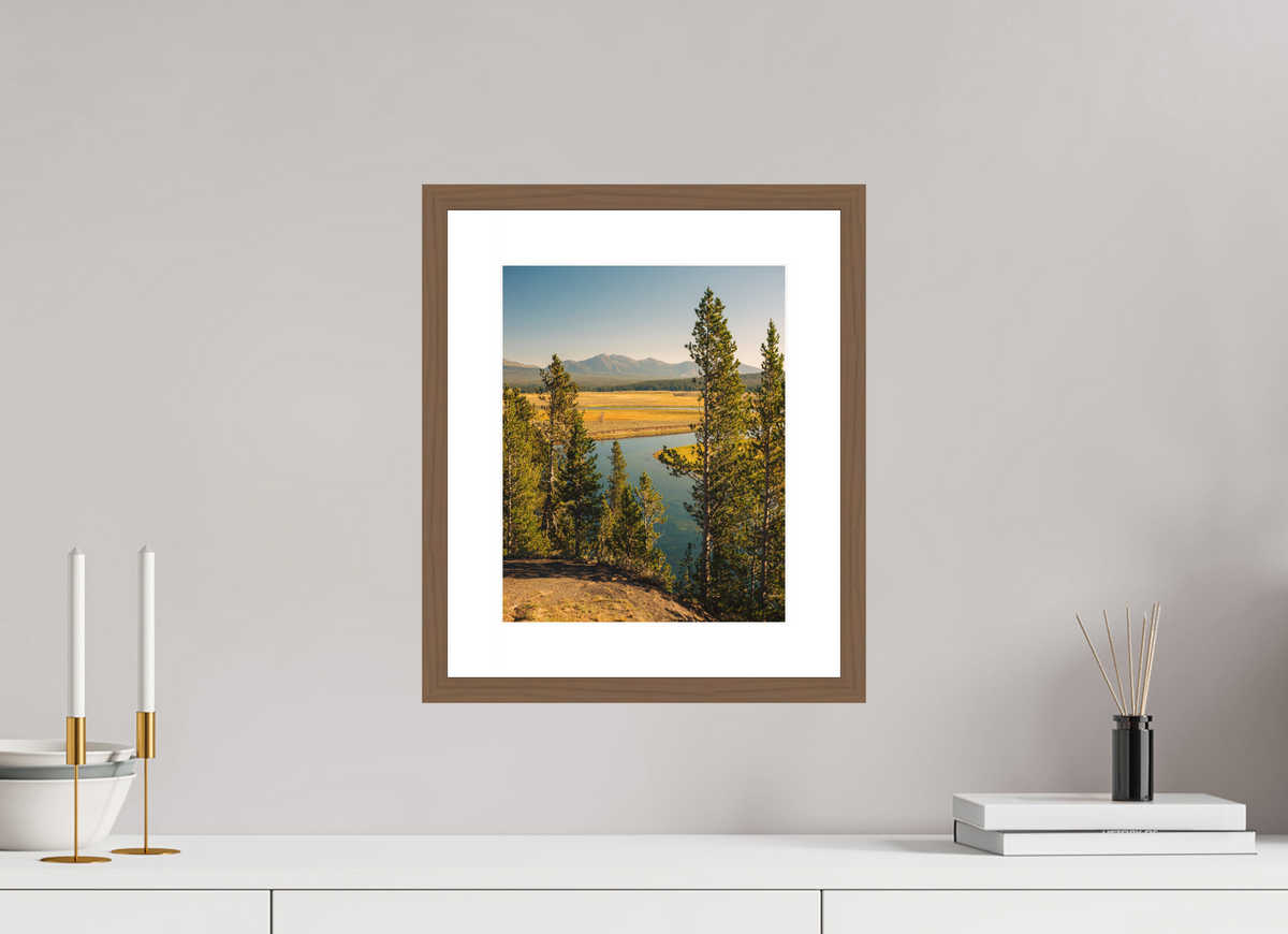 10 x 12.5″, Walnut - Matte Yellowstone River