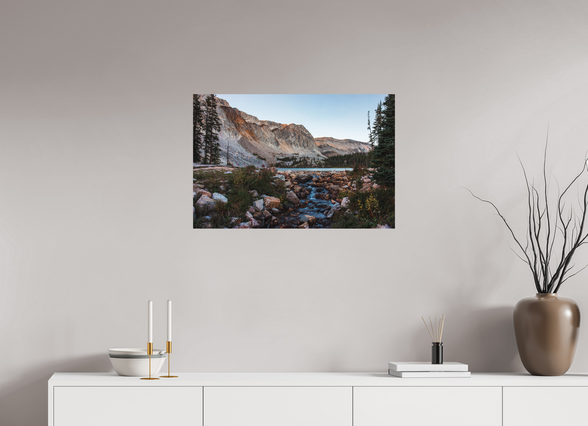 30 x 20″, No Frame - Matte Lake Marie, Snowy Range Mountains