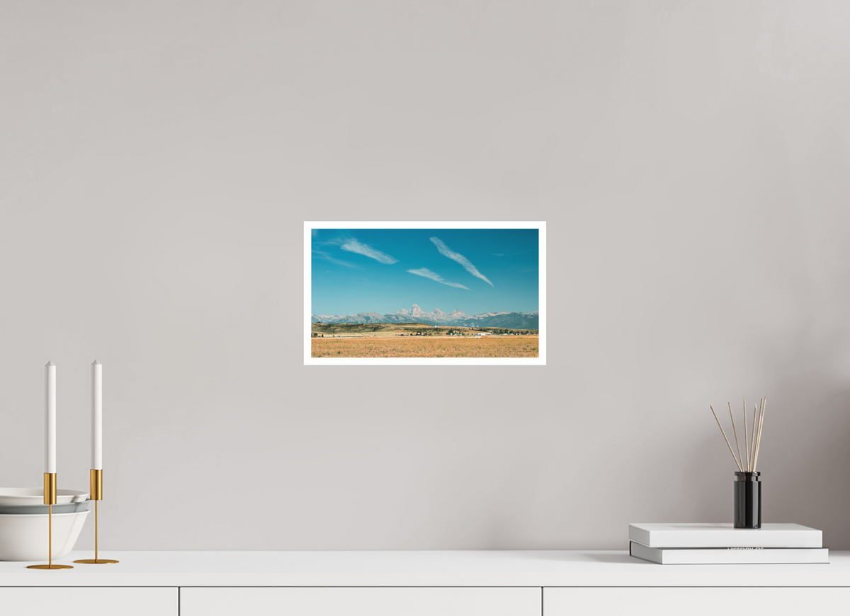 12 x 6.8″, No Frame - Matte - White Edge Teton Valley