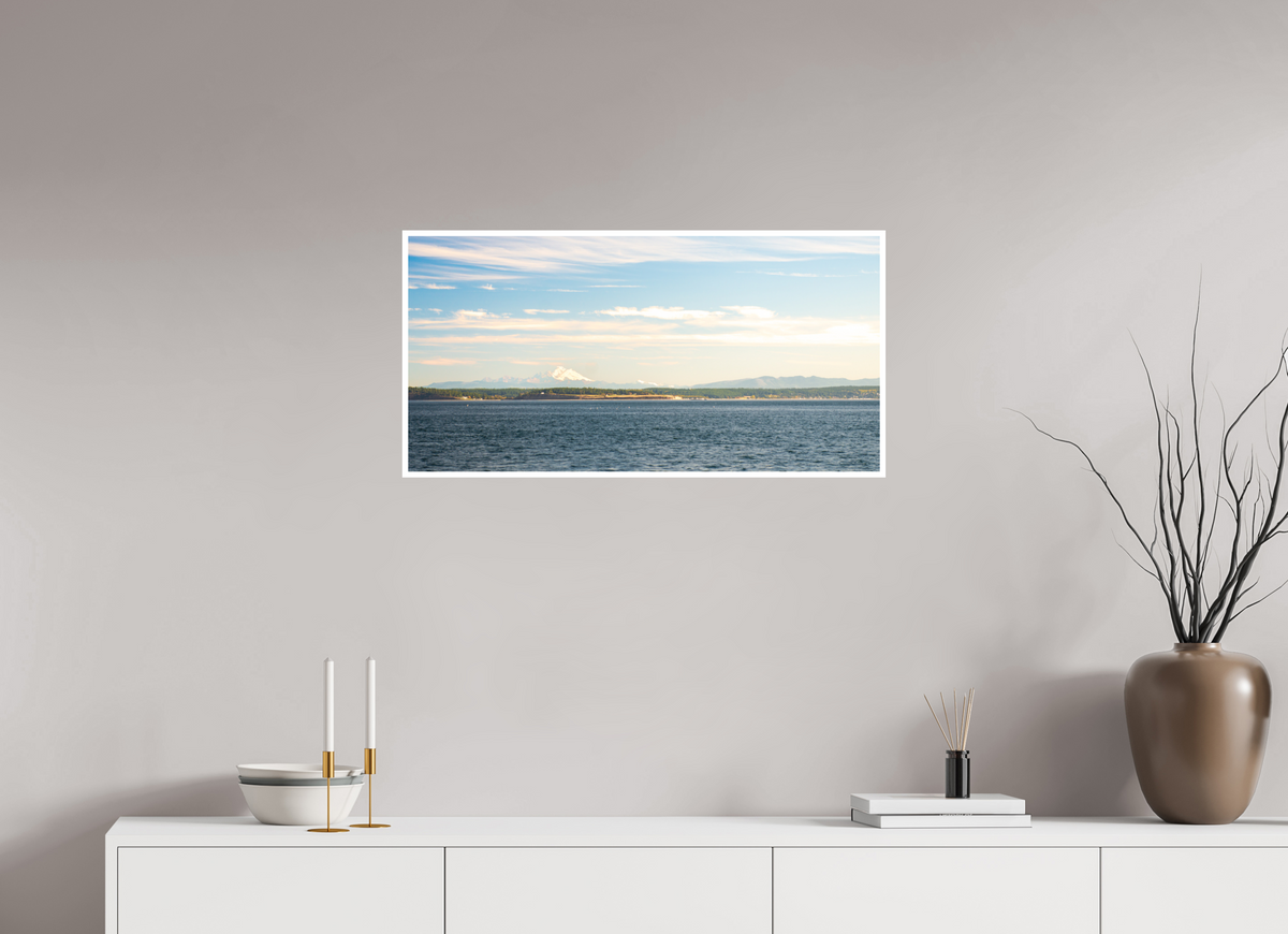 32 x 16″, No Frame - Matte - White Edge Mt Baker